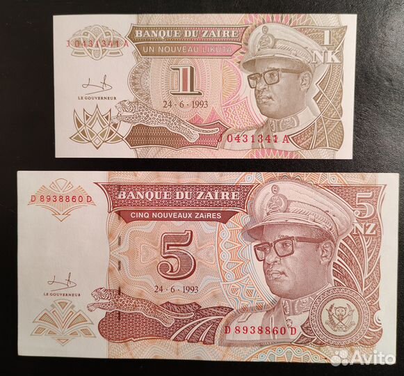 Купюры Заира