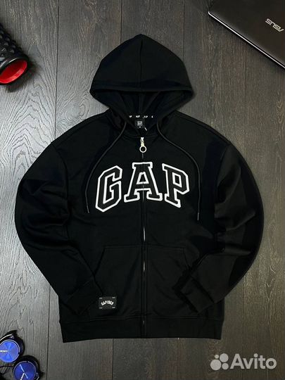 Зип худи GAP черная мужская