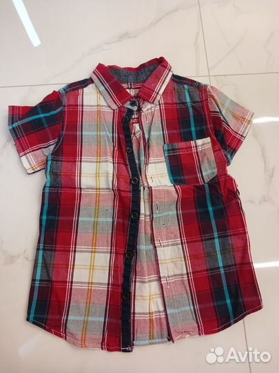 Рубашка для мальчика с коротким рукавом 98