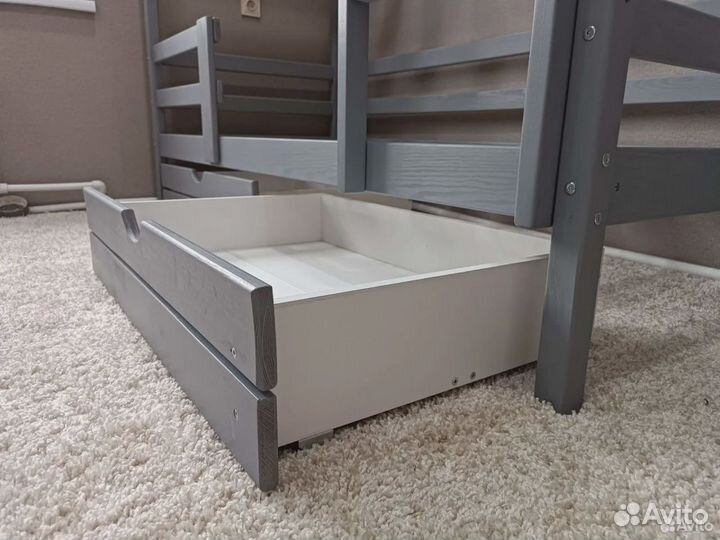 Кровать двухъярусная высокий борт. Массив сосны