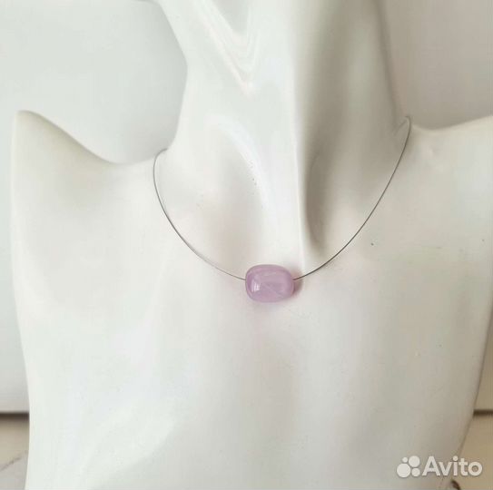 Кунцит кулон с розовым кунцитом Подарок