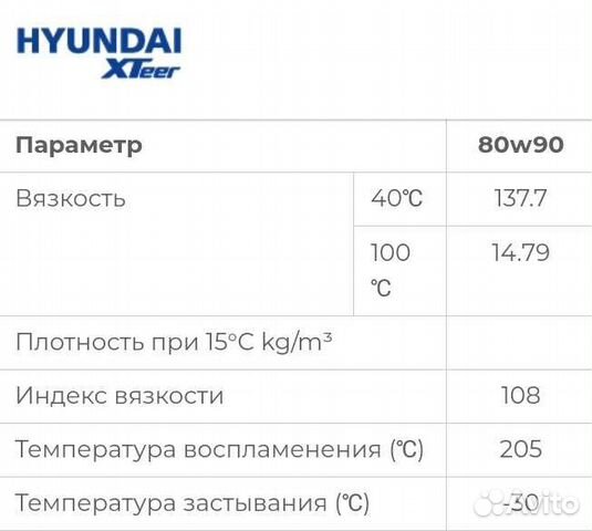 Масло дифференциала Оригинал Hyundai XTeer 80W90