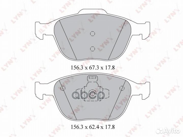 Колодки тормозные дисковые перед ford focus I