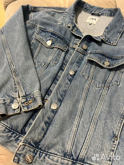 Куртка джинсовая Zara oversize denim jacket