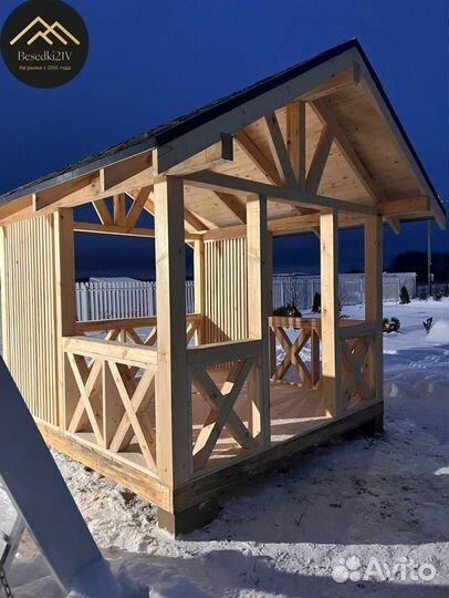 Беседки из дерева для сада