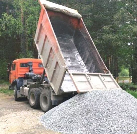 Щебень, песок