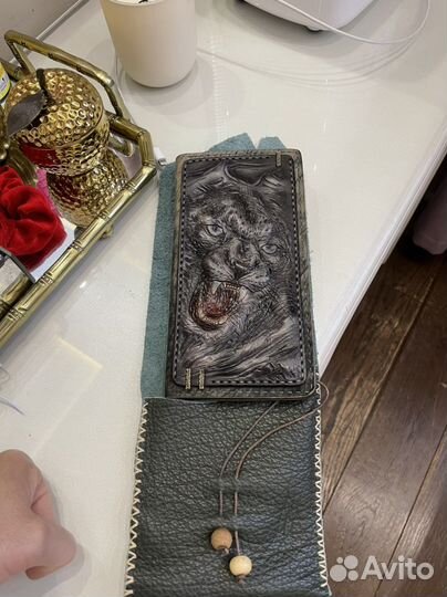 Мужской кошелёк ручной работы