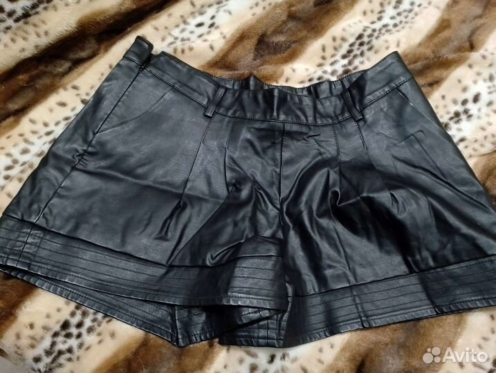 Шорты женские кожаные