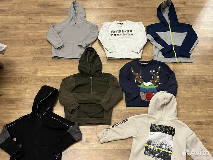 Толстовки худи пакетом на мальчика 110-116