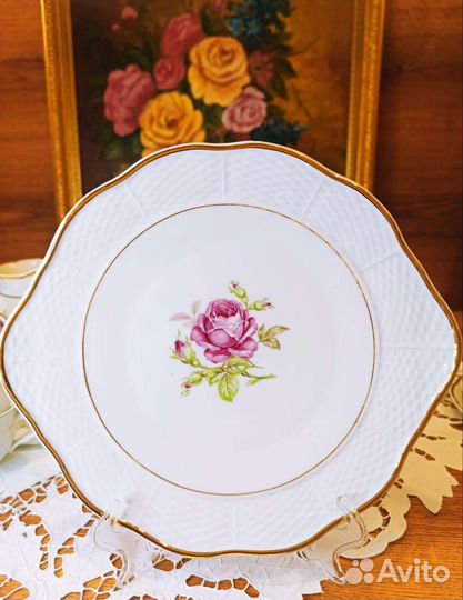 Сервиз чайный фарфор Чайная роза Thun Чехословакия