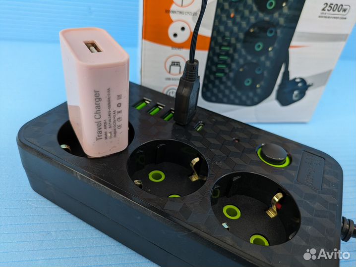 Удлинитель Safety сетевой 3 метра с usb