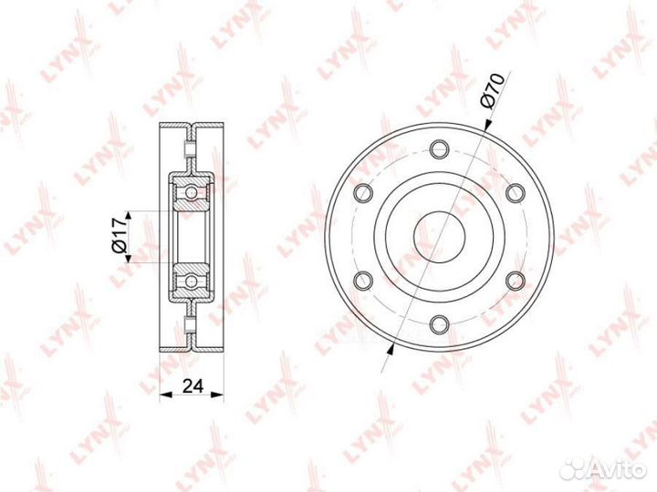 Lynxauto PB-5213 Ролик натяжной навесного оборудов