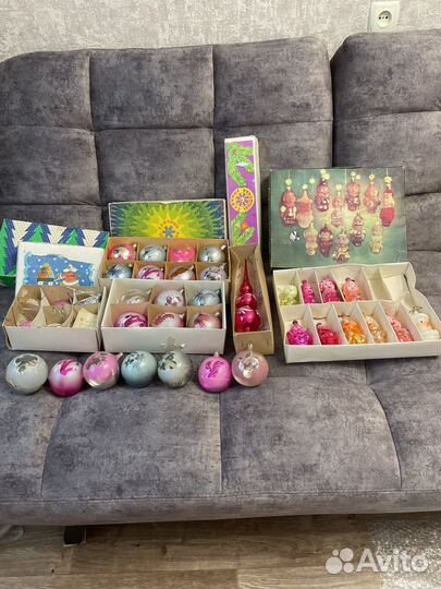 Наборы елочных игрушек СССР