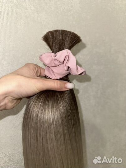 Волосы натуральные срез омбре 60 см