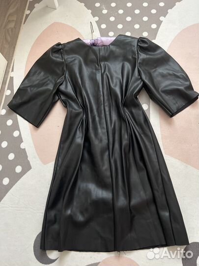 Кожаное платье под zara