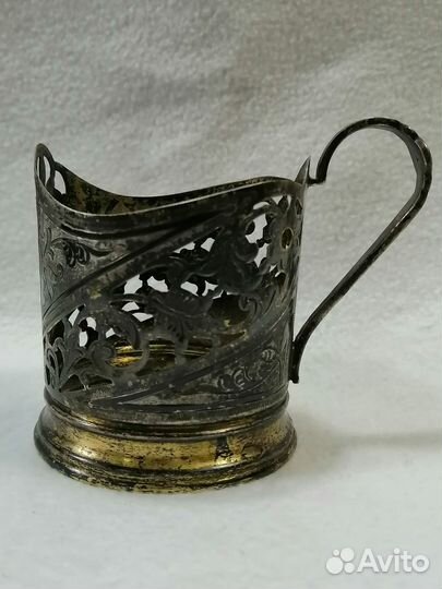 Подстаканник Кубачи, серебро 875 проба