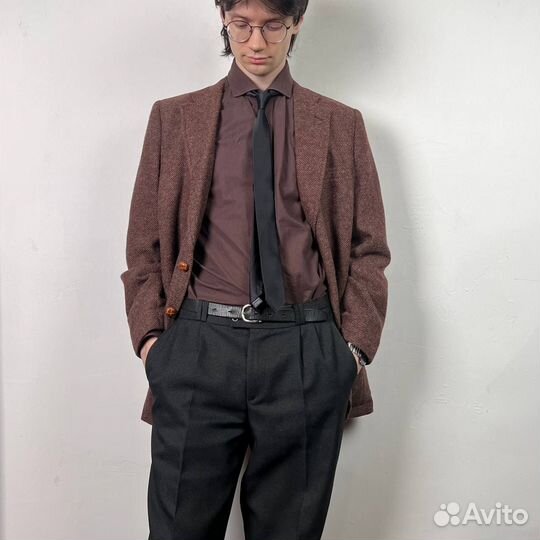 Твидовый пиджак мужской