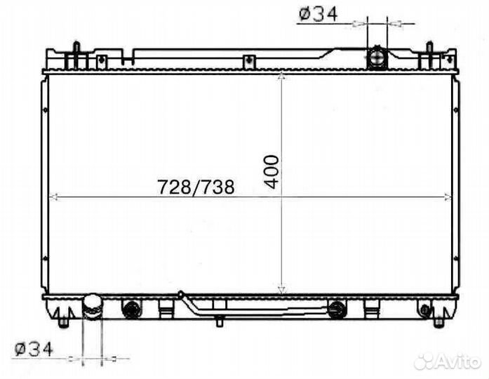 Радиатор охлаждения SAT TY0003-ACV30 Toyota Camry