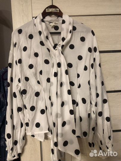 2 блузки-В клетку и в горох