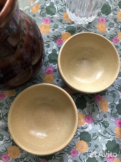 Кувшин и пиалки из глины СССР