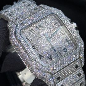 Часы Cartier Santos с камнями