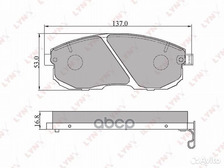 Колодки тормозные BD-5701 lynxauto