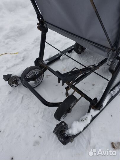 Коляска санки без колес