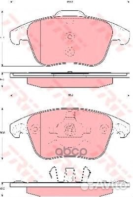 Колодки тормозные дисковые перед GDB1691 TRW