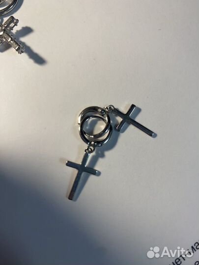 Серьги крестики