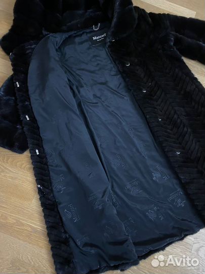 Шуба норковая с капюшоном