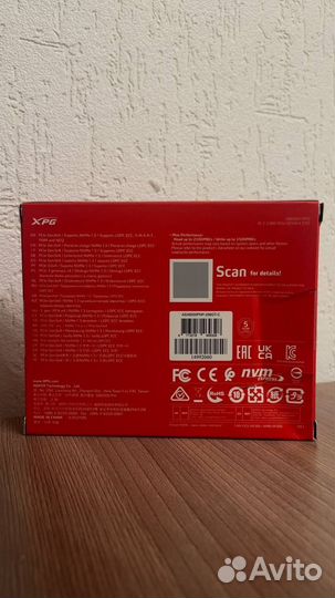 SSD m.2 диск adata XPG SX6000 Pro 256гб