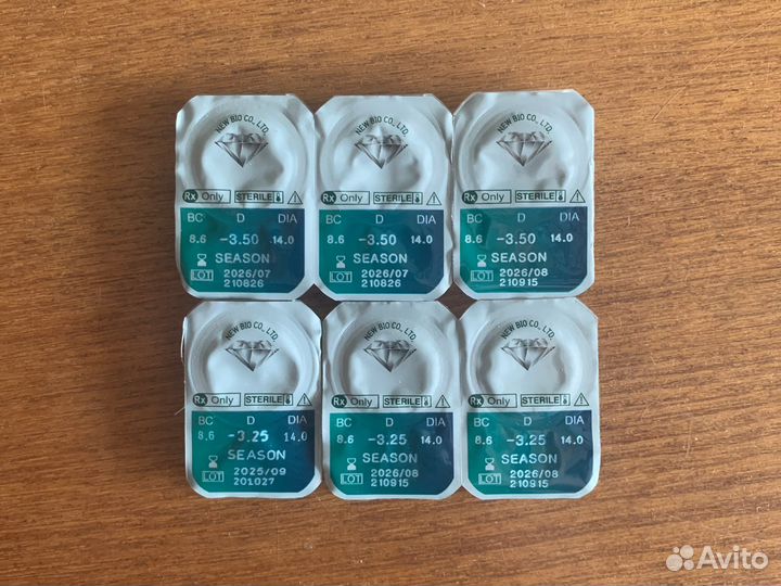 Линзы контактные okvision season (3,25 и -3,50)