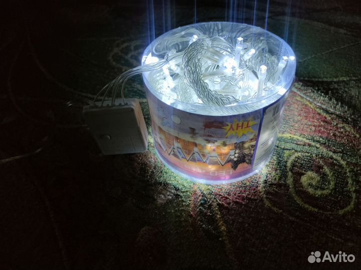 Новогодняя гирлянда штора 2х2