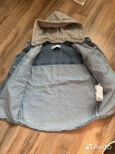 Джинсовая куртка/ рубашка zara 116