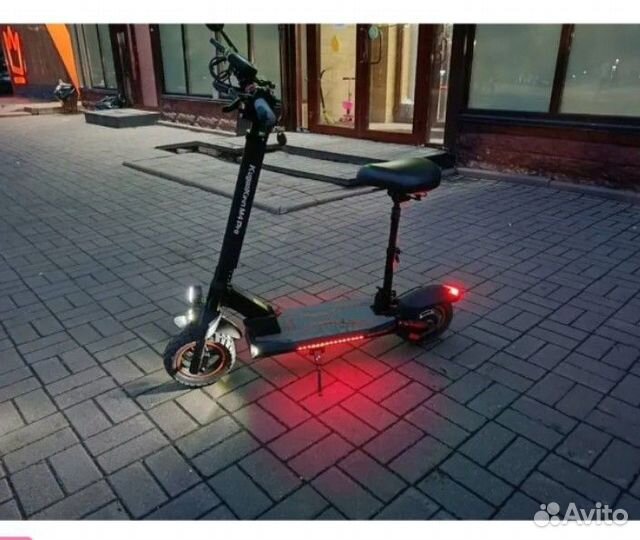 Электросамокат взрослый до 120 кг с сиденьем kugoo