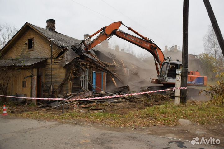 Демонтаж,Расчистка участка,Вывоз,снос дома
