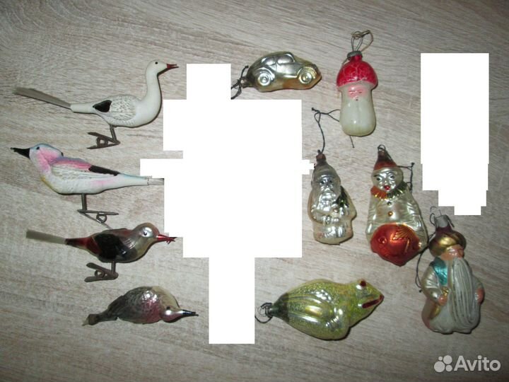 СССР и гдр Ёлочные игрушки украшения + Коробка