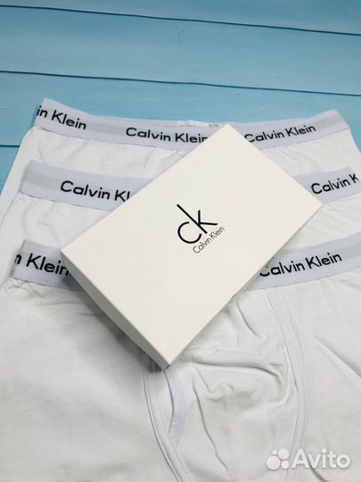 Трусы мужские белые Calvin Klein