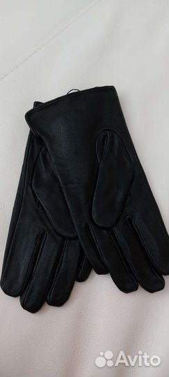 Мужские перчатки из натуральной кожи на шёлке