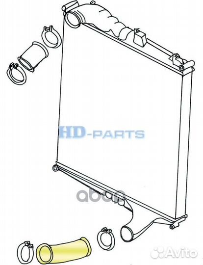 Патрубок volvo интеркуллера 102300 HD-parts