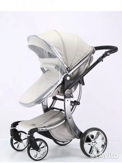 Коляска 3 в 1 экокожа