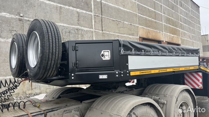 Полуприцеп трал (тяжеловоз) Авиком 98715-04 низкорамный раздвижной, 2024