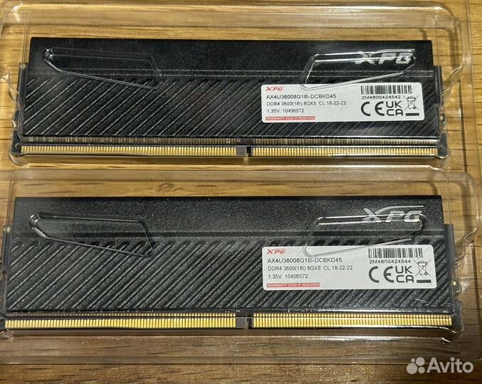 Ddr4 16gb (8gbx2) 3600MHz Cl 18 XMP D45 XPG