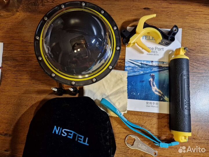 Купол-сфера Telesin Dome Port дляGoPro 5/6/7 Black