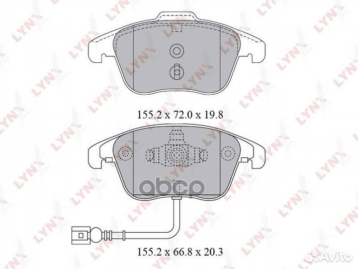 Колодки тормозные дисковые перед BD8038 LYN