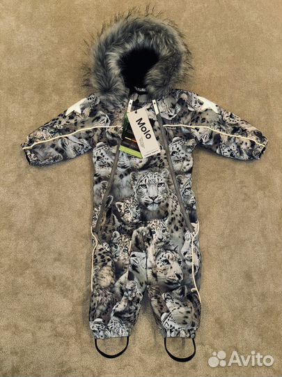 Molo Pyxis Fur Комбинезон Snowy Leopards 86