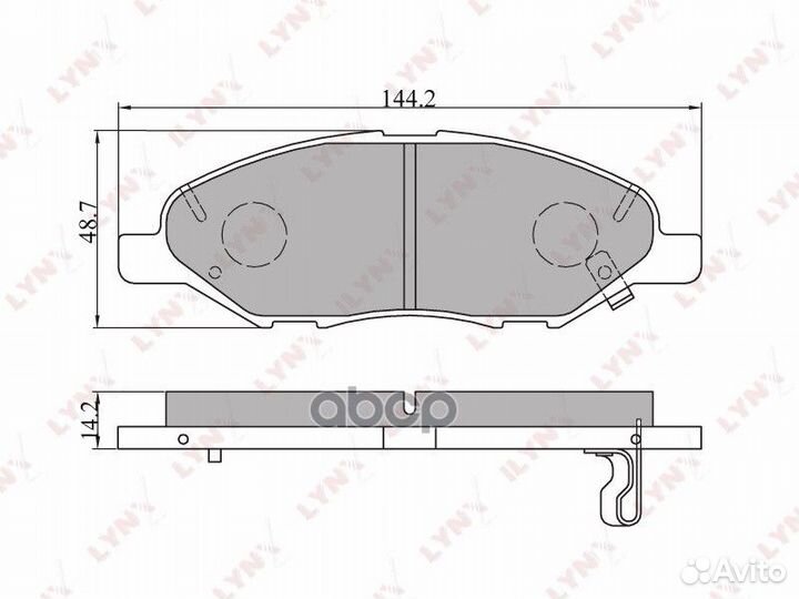 Колодки тормозные дисковые перед BD5707 LYN