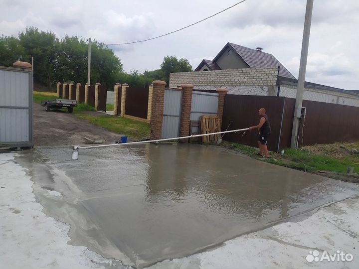 Бетонирование площадок Дорожек Заездов/ отмостка