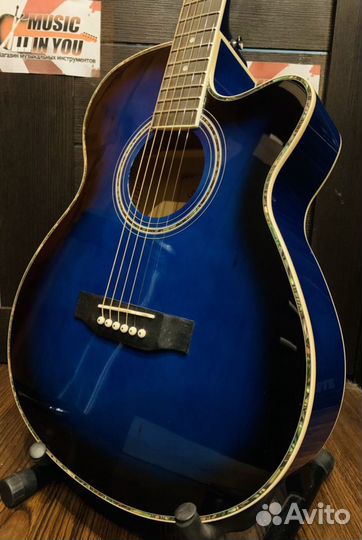 Гитара акустическая + каподастр