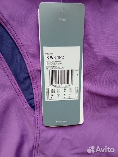 Слитный купальник для плавания новый Adidas